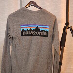 Patagonia grey long sleeve cotton shirt